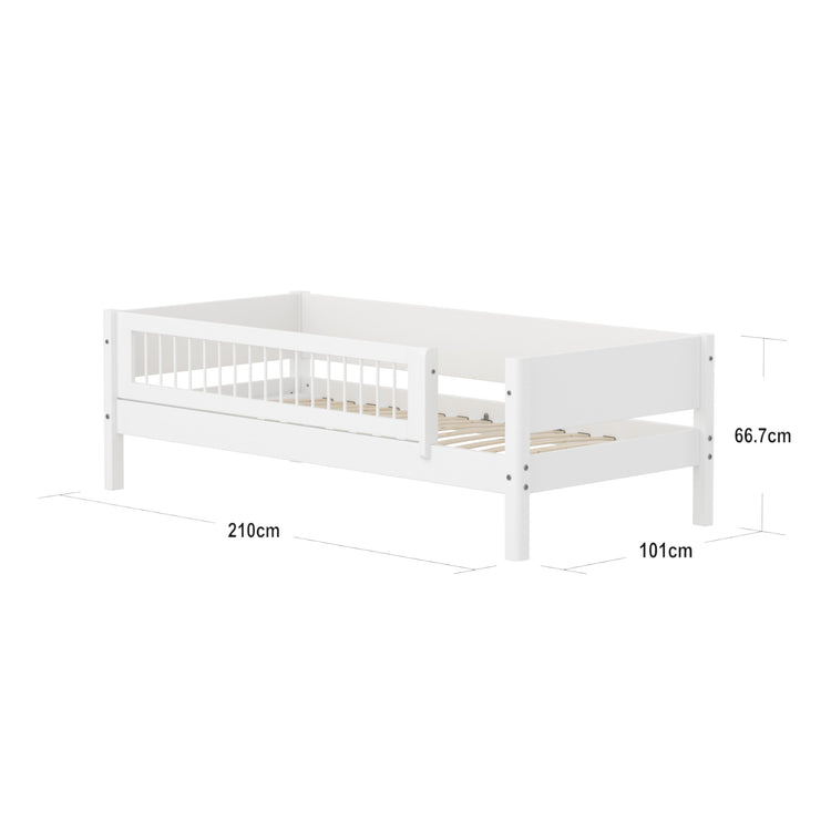 Flexa. Κρεβάτι White χαμηλό με γύρω προστατευτικά bars