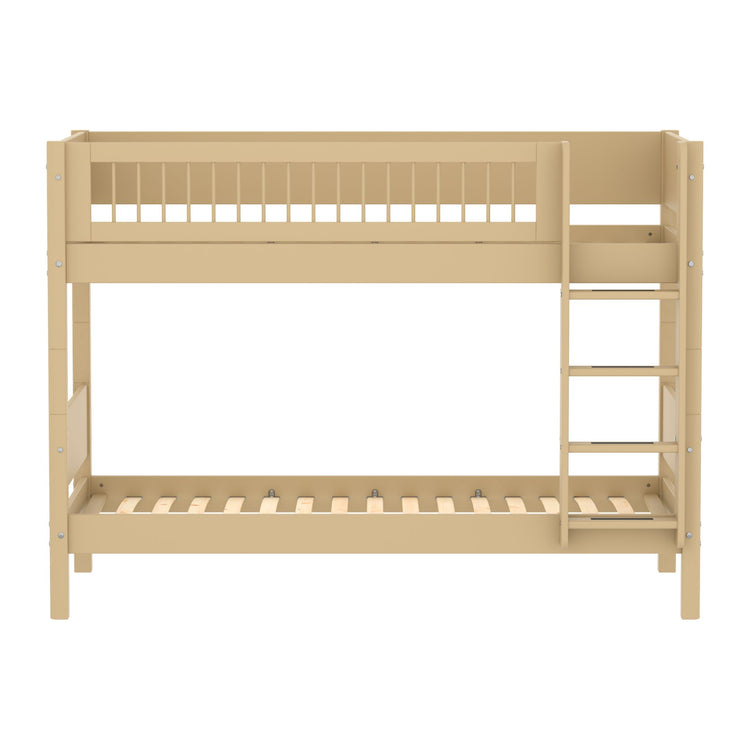 Flexa. White Sand Bunk bed with straight ladder