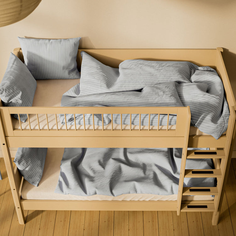 Flexa. White Sand Bunk bed with straight ladder
