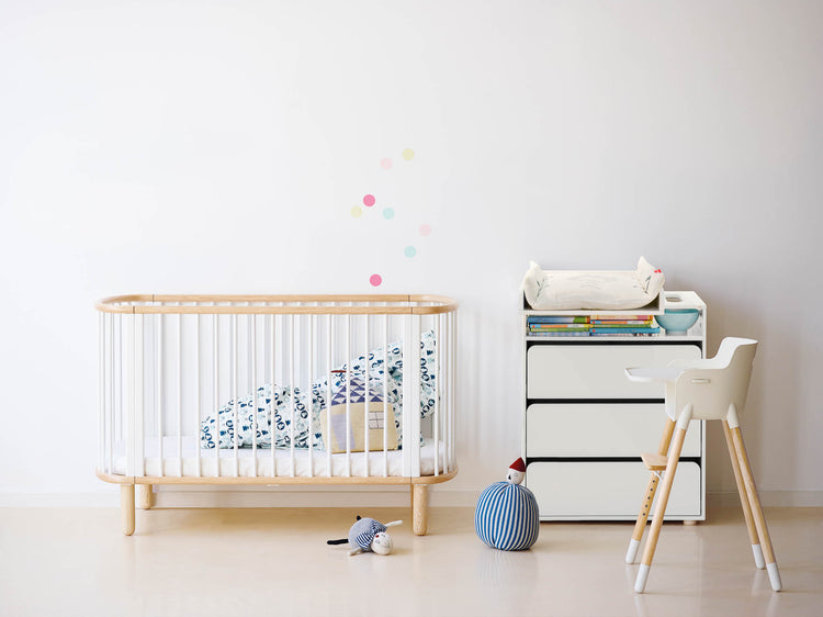 Flexa. Baby cot - White / Natural