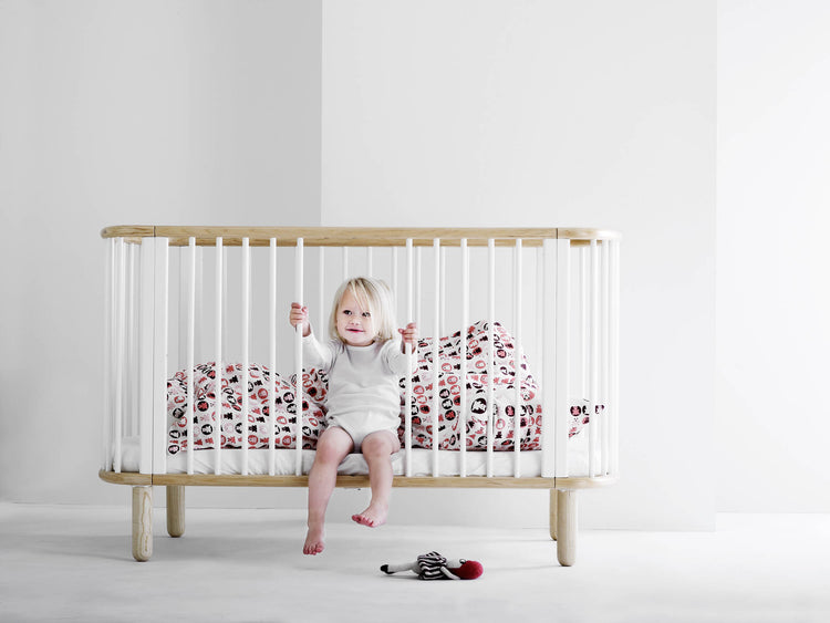 Flexa. Baby cot - White / Natural
