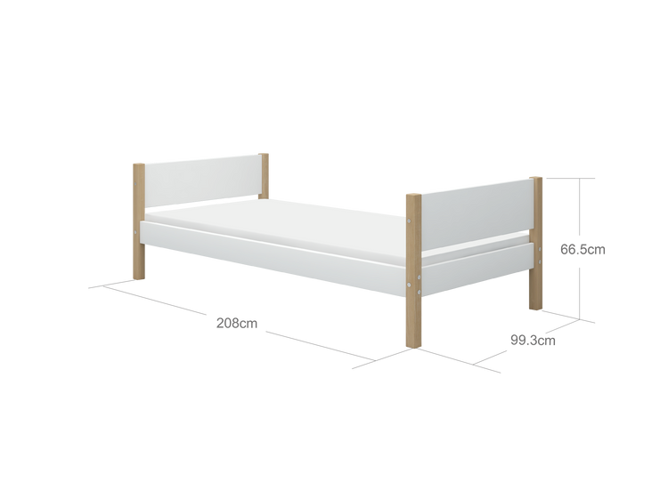 Flexa. Nor bed - 210cm - White / Oak