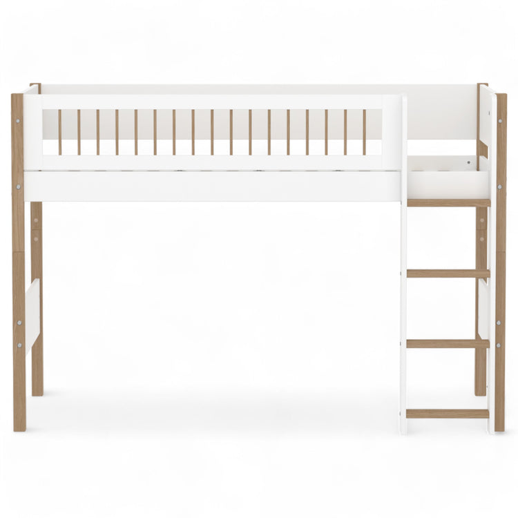 Flexa. Semi-highsleeper 200x90 Legs Crossbars Oak Str.Ladder