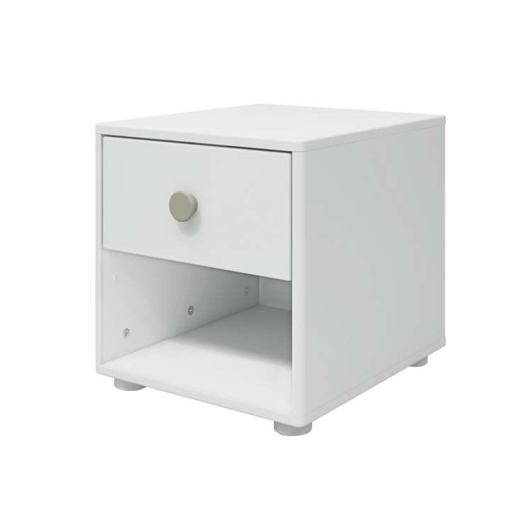Chest 1 drw.  F.Wht. + N.green knob   38,5x43,5x41
