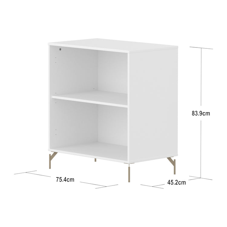 SAGA Shelf unit with 1 shelf. White, Oat Legs