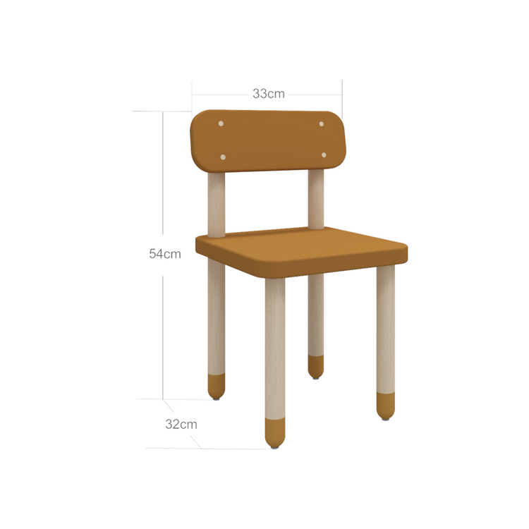 Flexa. Dots chair with backrest - Mustard