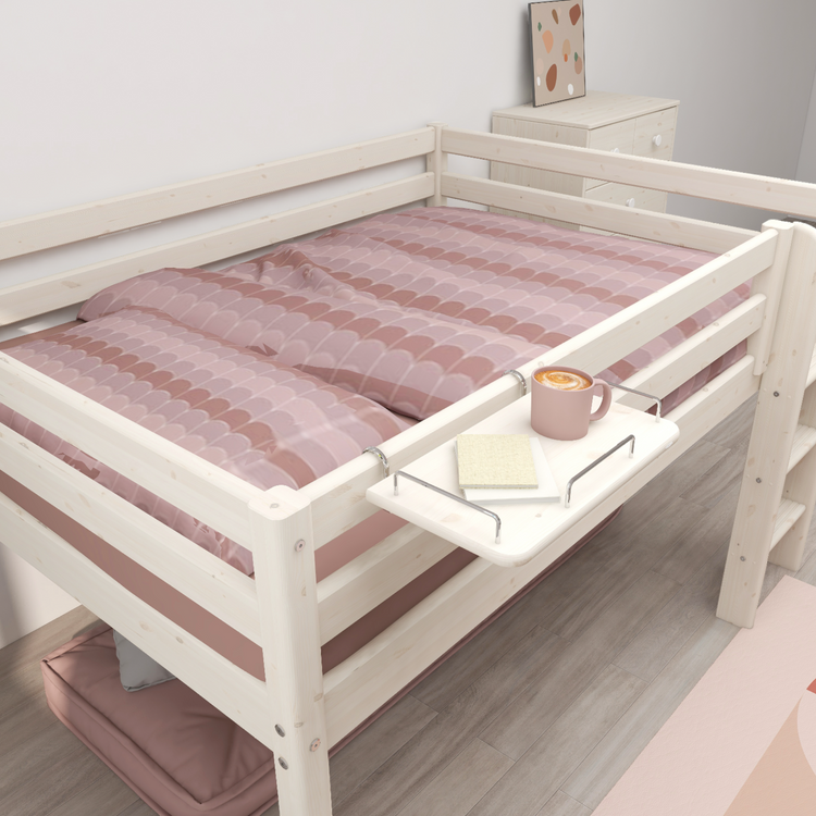 Flexa. Bedside table for Classic bed - White washed