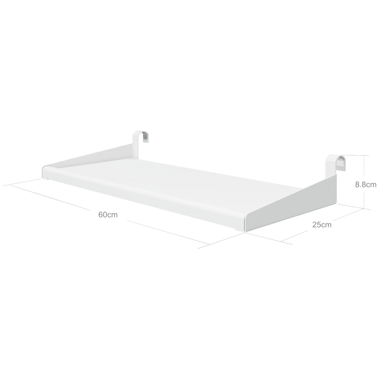 Flexa. Classic click-on hanging shelf - White