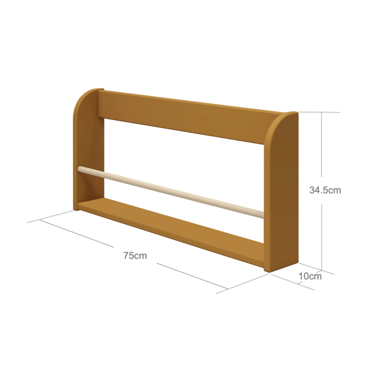 Display shelf DOTS Mustard MDF L:75 D:10 H:34,5cm 1 holder