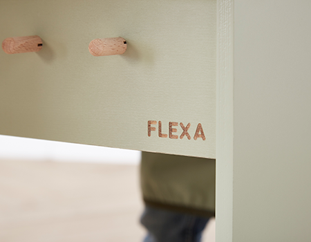 Flexa. Πάγκος αγοράς. Απαλό πράσινο.