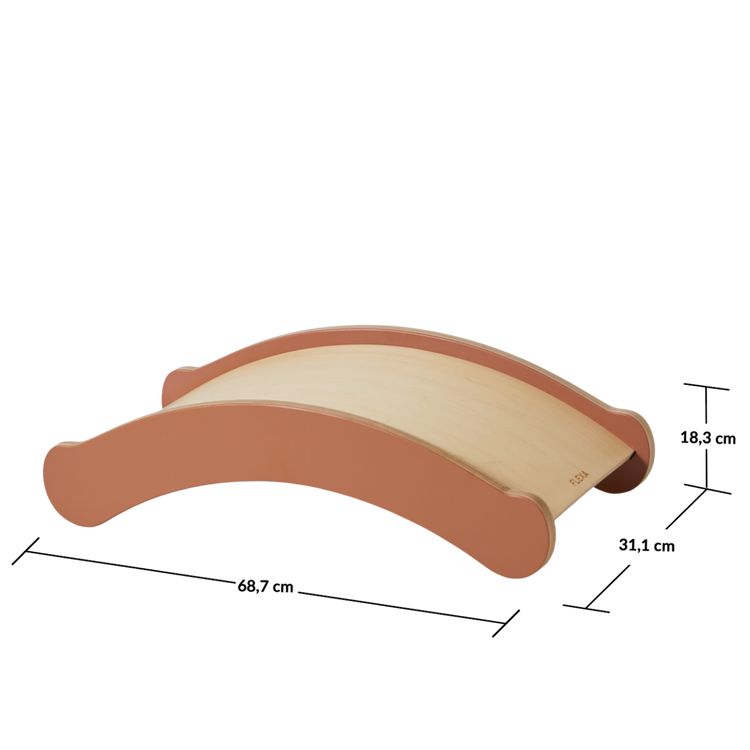 Flexa. Ξύλινη σανίδα ισορροπίας (mini), blush / φυσικό.