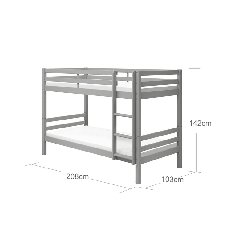 Actim bunk bed with straight ladder. Grey