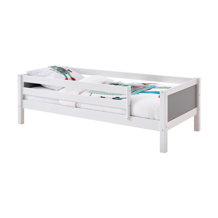 THUKA. Nordic - Grey panel bed. Back rails. Front rails