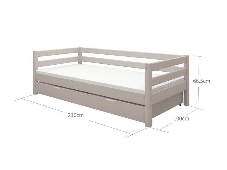 Flexa. Classic daybed with guest bed - 210cm - Grey washed