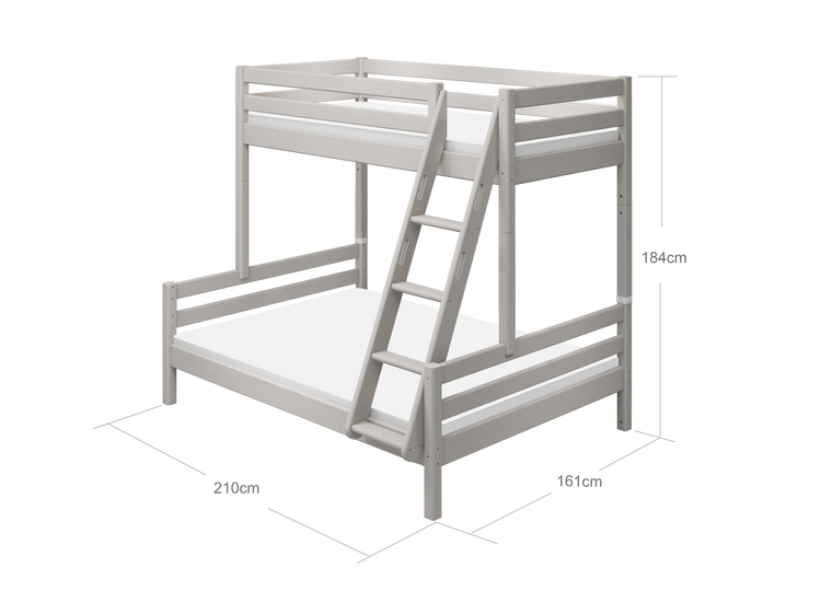 Flexa. Classic family bed - 210cm - Grey washed