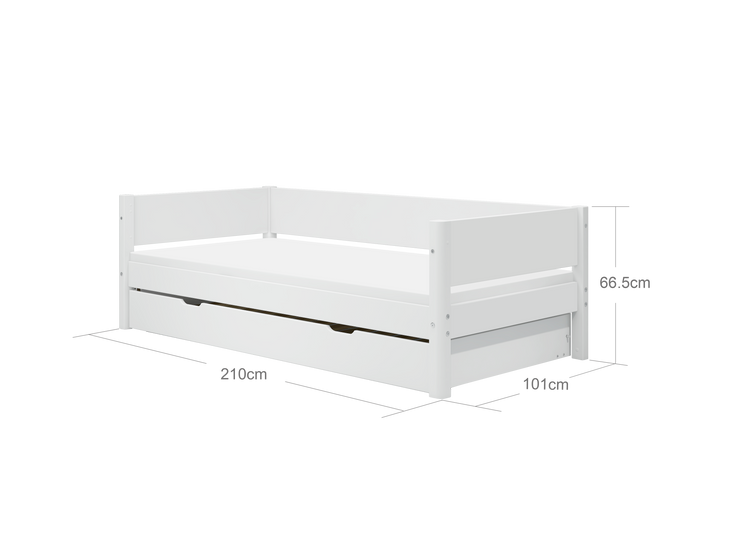 Flexa. White daybed with guest bed - 210cm - White