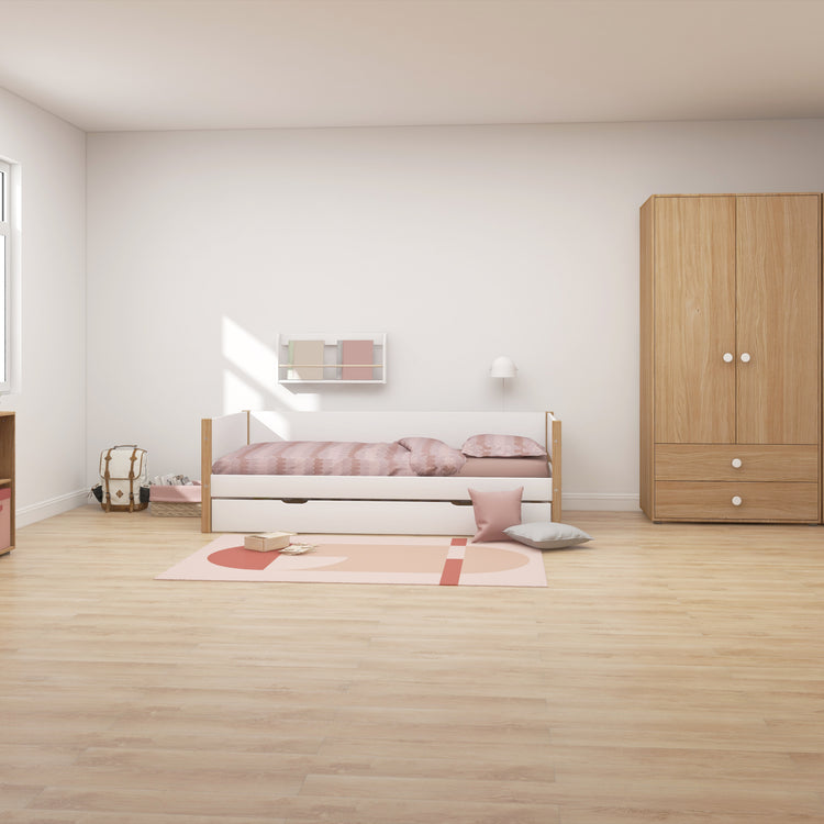 Flexa. Nor daybed with guest bed - 210cm - White / Oak