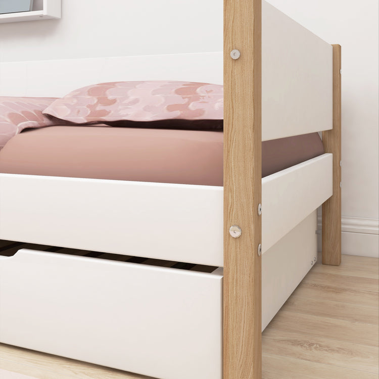 Flexa. Nor daybed with guest bed - 210cm - White / Oak