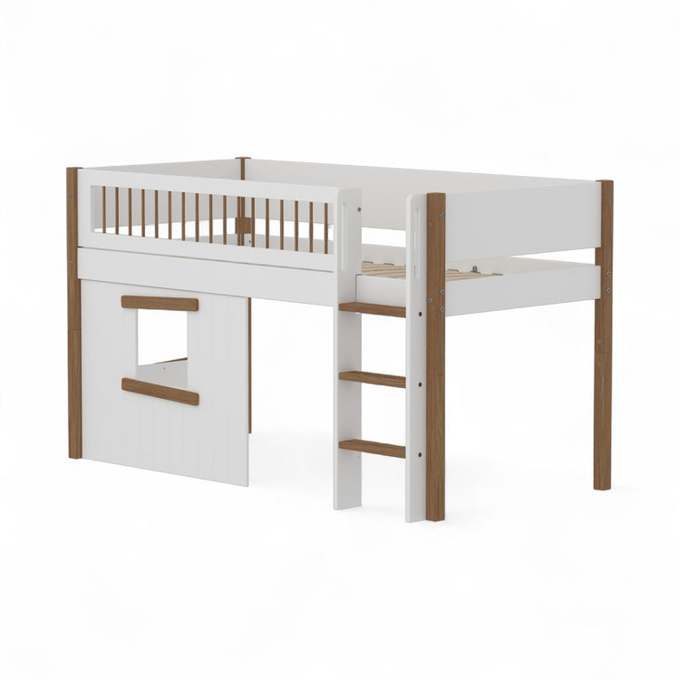 Flexa. Mid sleeper NOR Crossbars Str. ladder & Tree hut Oak window