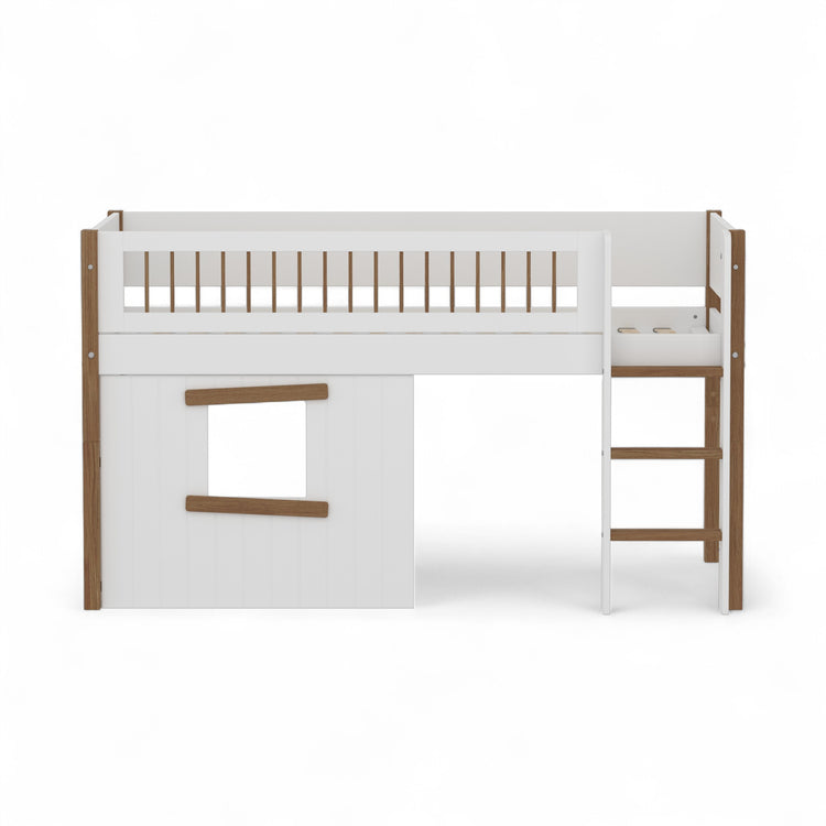 Flexa. Mid sleeper NOR Crossbars Str. ladder & Tree hut Oak window