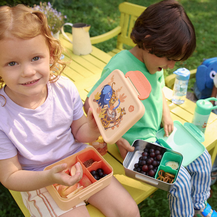 AFFENZAHN. Stainless steel lunchbox Mighty meadow