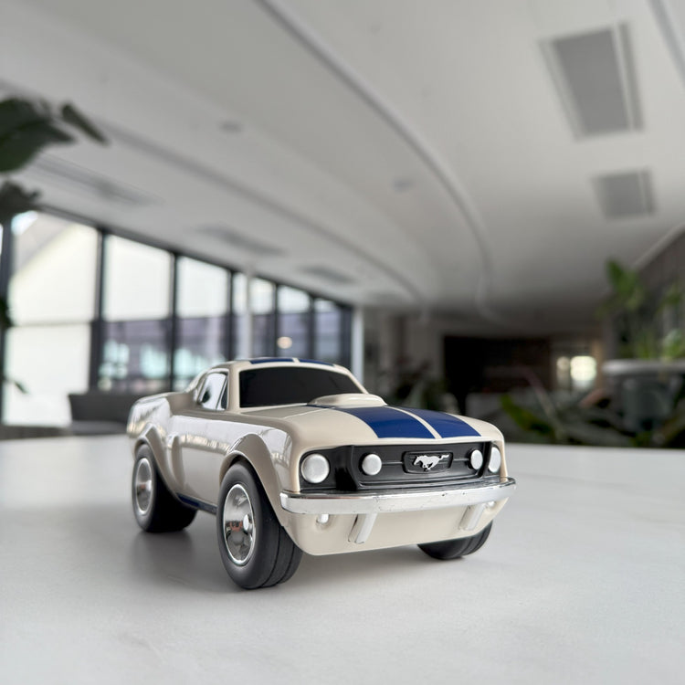 Baghera. Racing Car Ford Mustang Ivory White