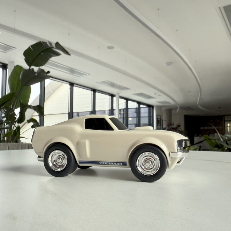 Baghera. Racing Car Ford Mustang Ivory White
