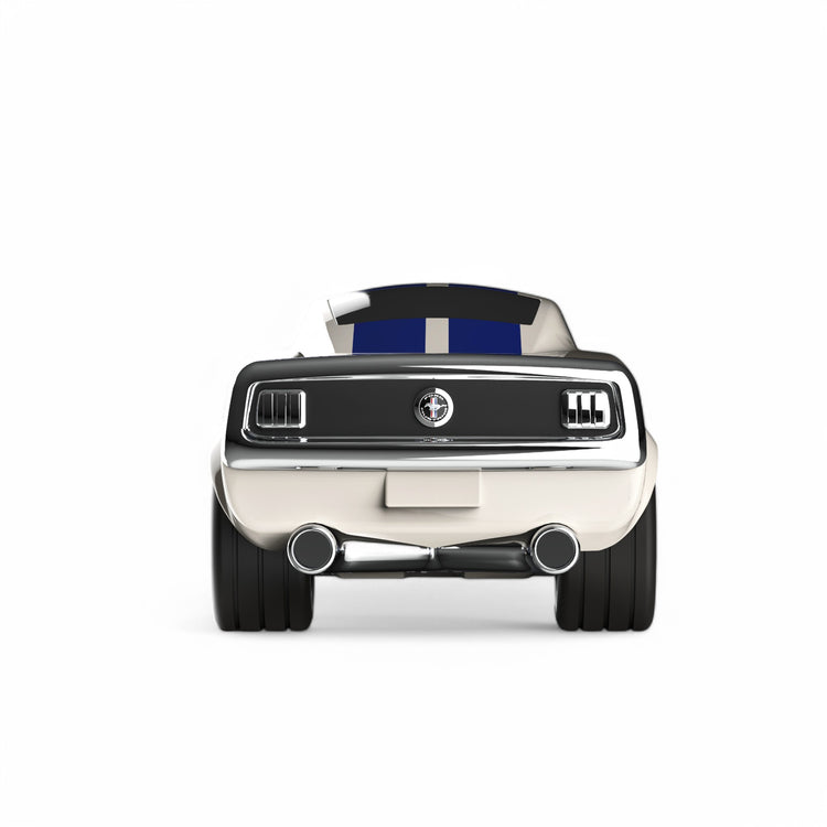 Baghera. Racing Car Ford Mustang Ivory White
