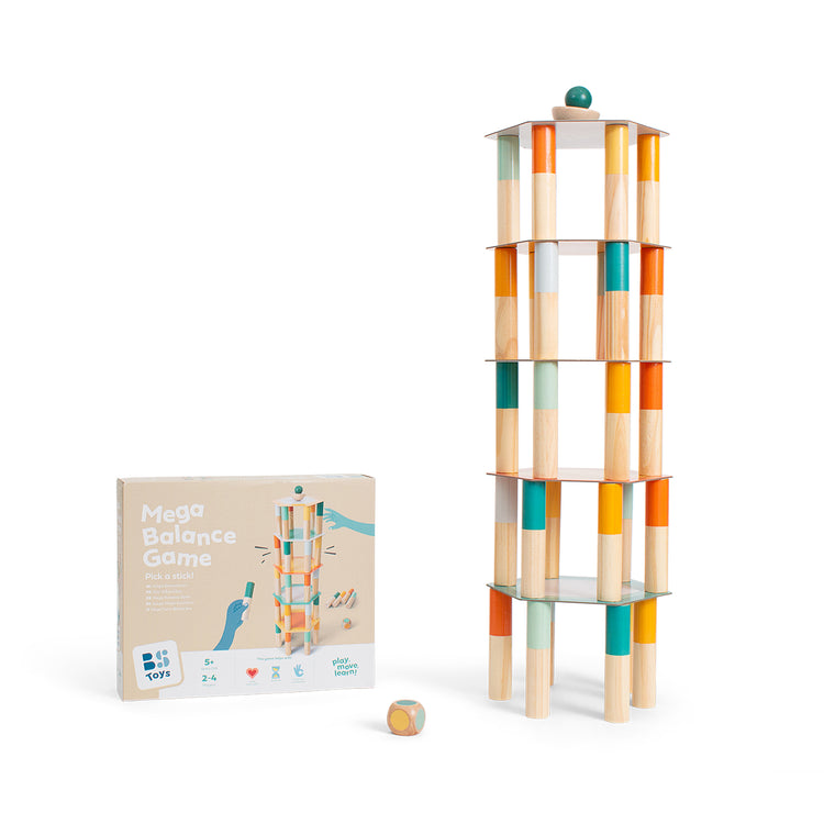 BS TOYS. Ξύλινο παιχνίδι πύργος ισορροπίας Mega balance