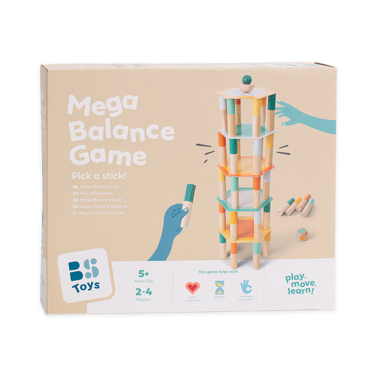 BS TOYS. Ξύλινο παιχνίδι πύργος ισορροπίας Mega balance