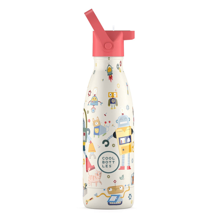 COOL BOTTLES. Kids water bottle Messy Robots 350ml