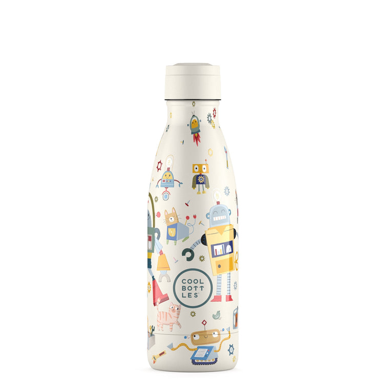 COOL BOTTLES. Kids water bottle Messy Robots 350ml