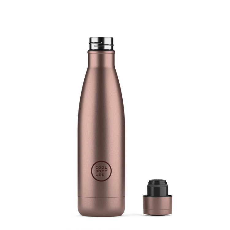 COOL BOTTLES. Ανοξείδωτο μπουκάλι-θερμός Μεταλλικό Ροζ 500ml