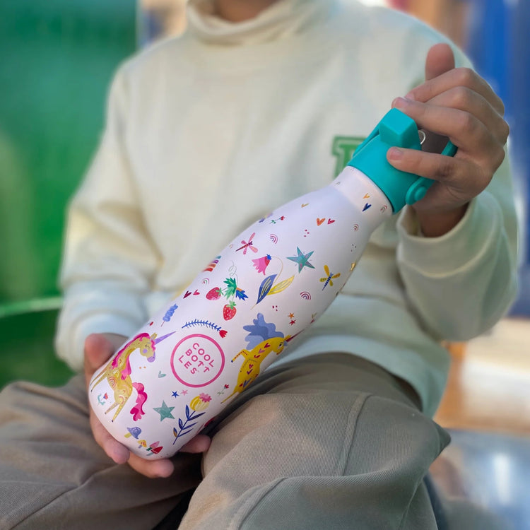 COOL BOTTLES. Ανοξείδωτο παιδικό μπουκάλι Αστείοι Μονόκεροι 350ml