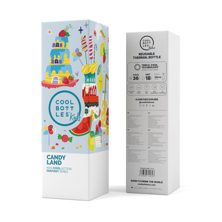 COOL BOTTLES. Ανοξείδωτο παιδικό μπουκάλι Ζαχαρωτά 350ml