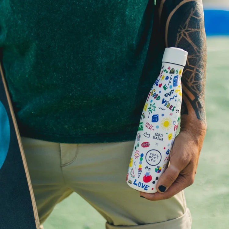 COOL BOTTLES. Ανοξείδωτο μπουκάλι-θερμός Eddie Baehr - Good Vibes 500ml