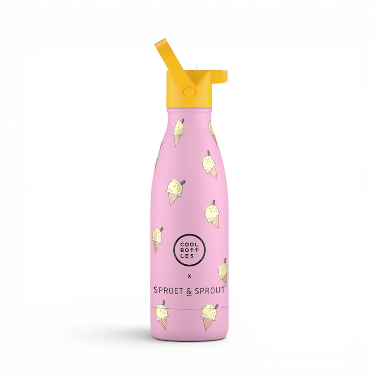 COOL BOTTLES. Kids water bottle Pink Scoop 350ml