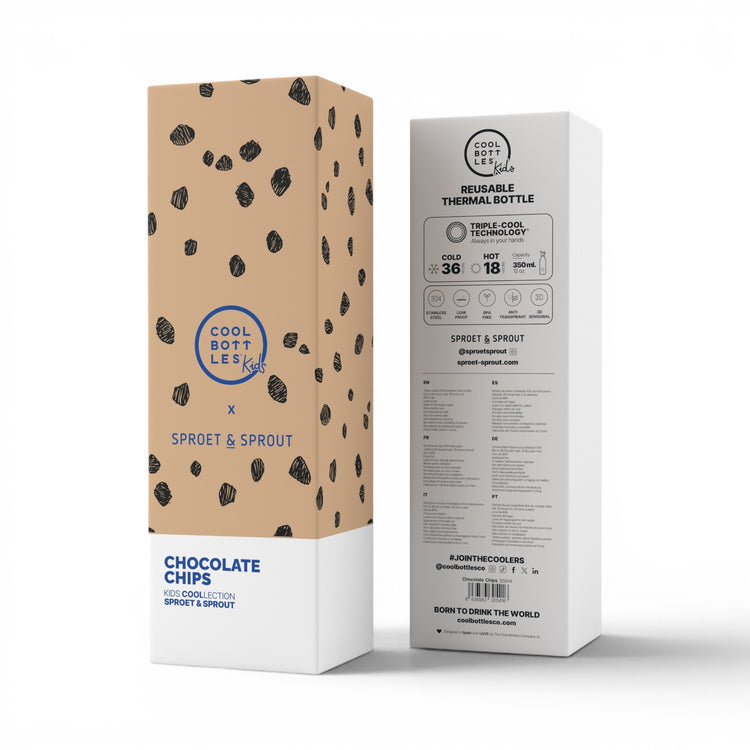 COOL BOTTLES. Kids water bottle Chocolate Chips 350ml