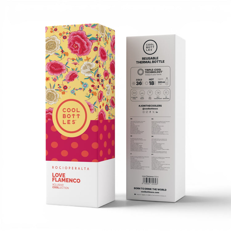 COOL BOTTLES. Stainless steel bottle Love Flamenco 500ml