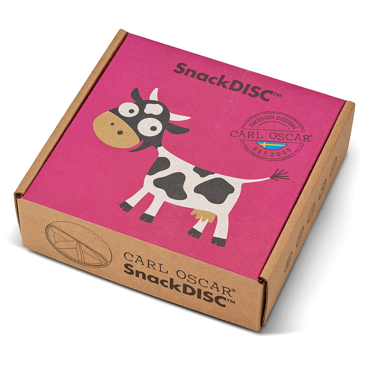 CARL OSCAR. SnackDISC™ Lunch box O15cm Cow - Purple