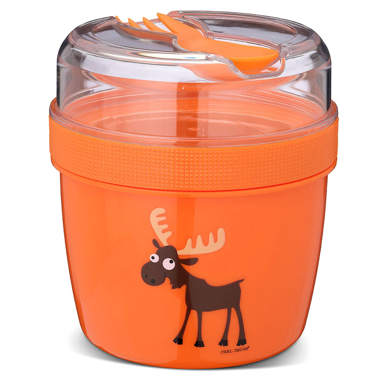 CARL OSCAR. N'ice Cup L Lunch box with cooling disc Moose - Orange