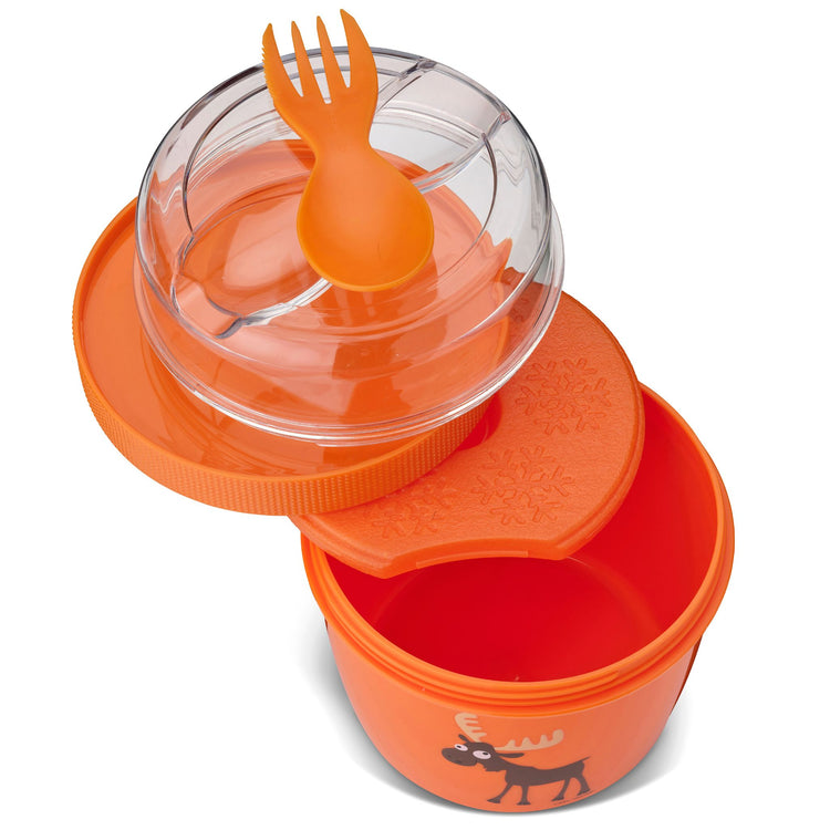 CARL OSCAR. N'ice Cup L Lunch box with cooling disc Moose - Orange