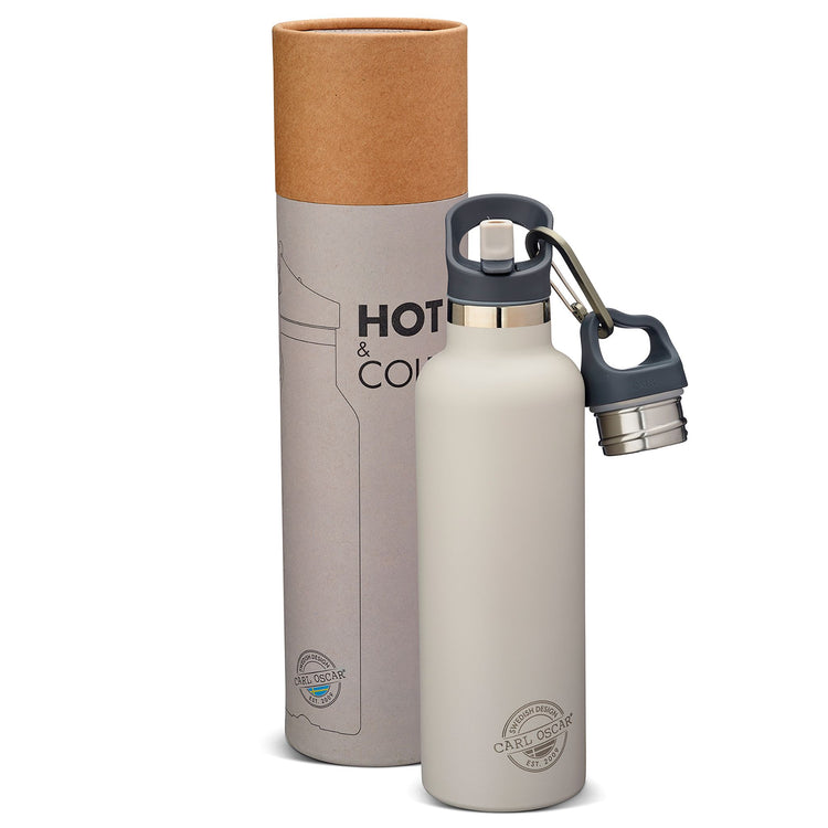 CARL OSCAR. Ανοξείδωτο μπουκάλι-θερμός 700ml TEMPflask Γκρεζ