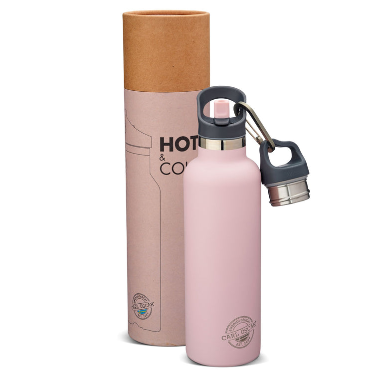 CARL OSCAR. Ανοξείδωτο μπουκάλι-θερμός 700ml TEMPflask Ροζ