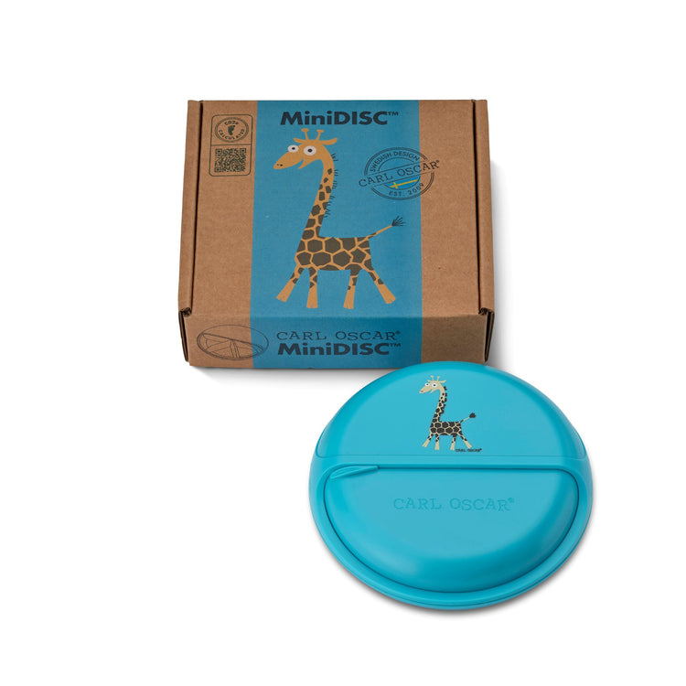 CARL OSCAR. MiniDISC™ Lunch box O12cm Giraffe - Turquoise