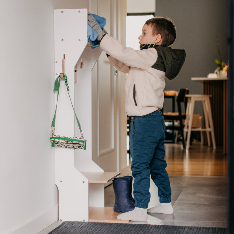 Duck Woodworks. Children's outerwear wardrobe white