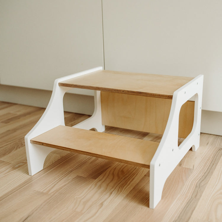 Duck Woodworks. Βοηθητικό σκαλοπάτι/σκαμπό - λευκό