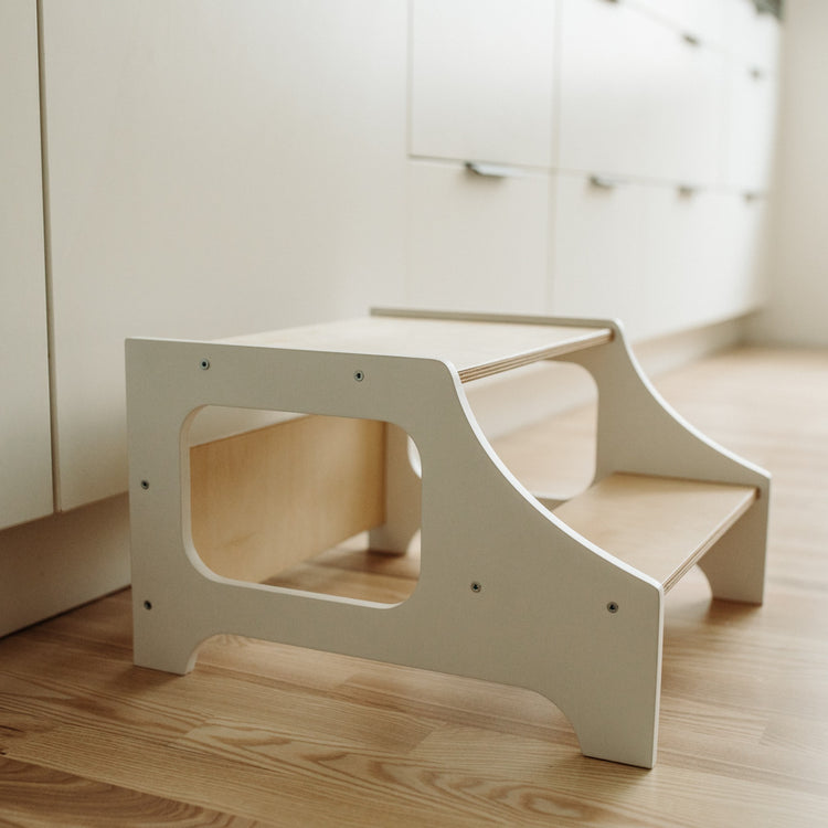 Duck Woodworks. Βοηθητικό σκαλοπάτι/σκαμπό - λευκό