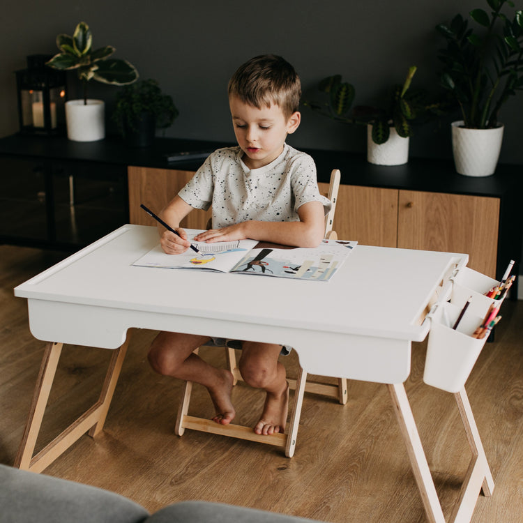 Duck Woodworks. Montessori table white