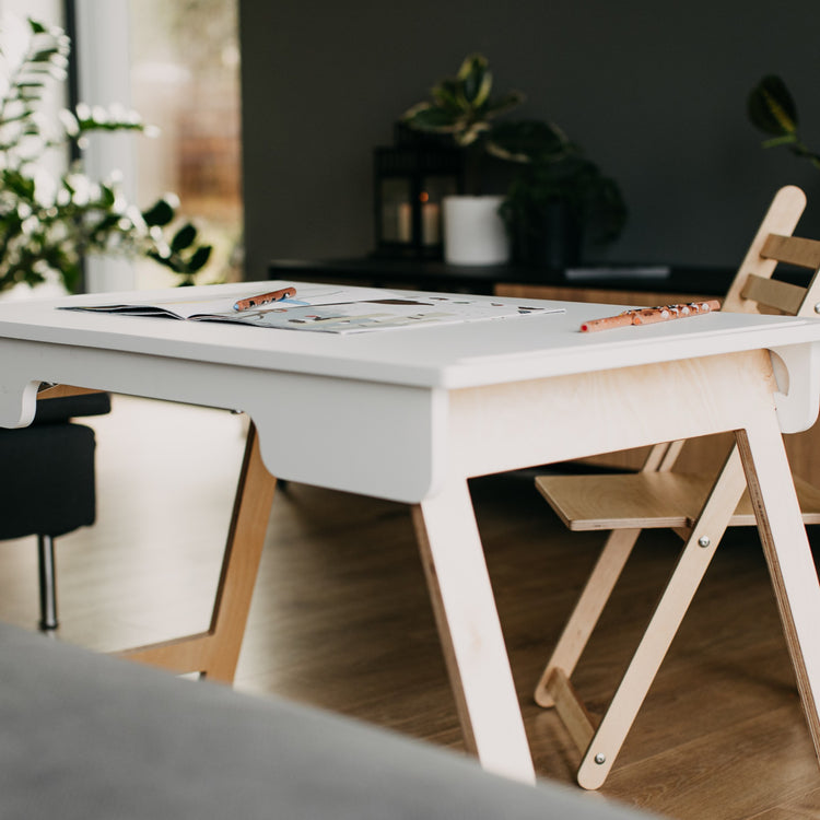 Duck Woodworks. Αισθητηριακό τραπέζι Montessori - λευκό